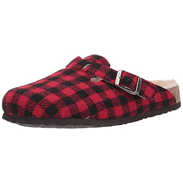 White Mountain Bari Plaid Red/Black Fabric Molded Footbed Clogs Shoes Sz 7 | eBay