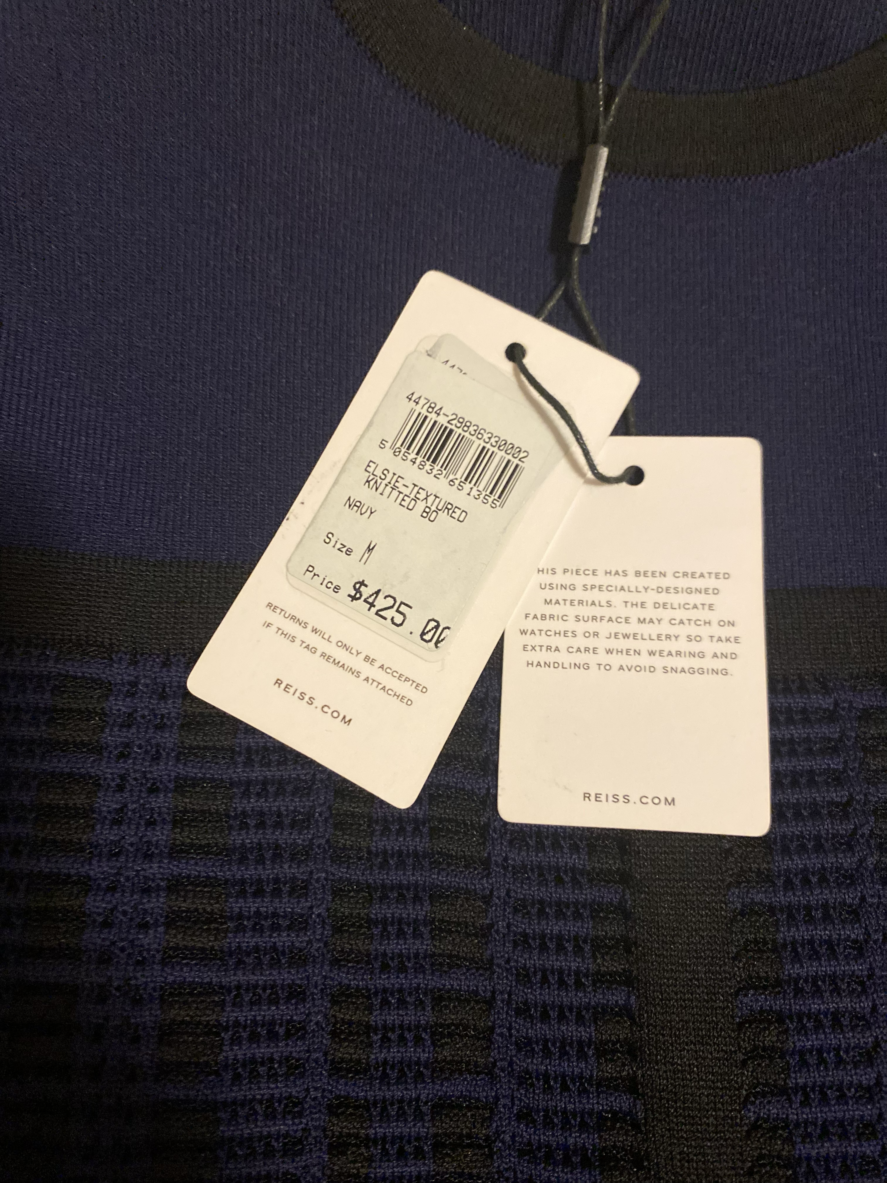 REISS ELSIE TEXTURED KNITTED MINI DRESS - Picture 7 of 9