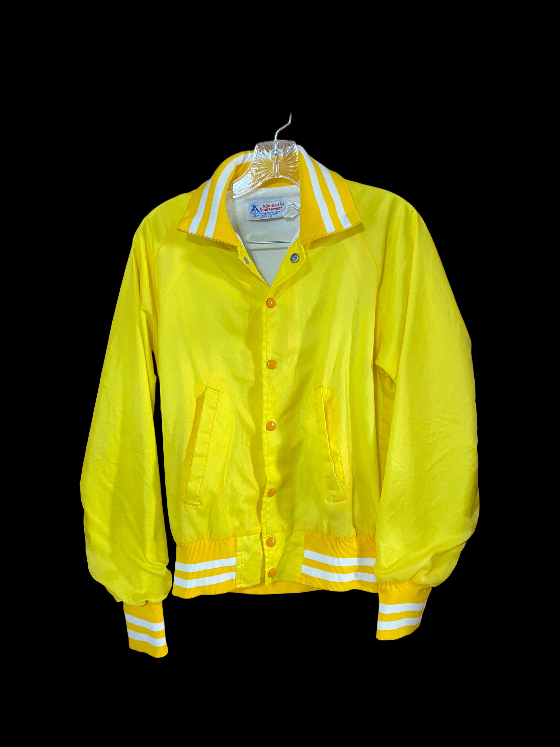 Mens vintage Admiral Sportswear yellow jacket size S