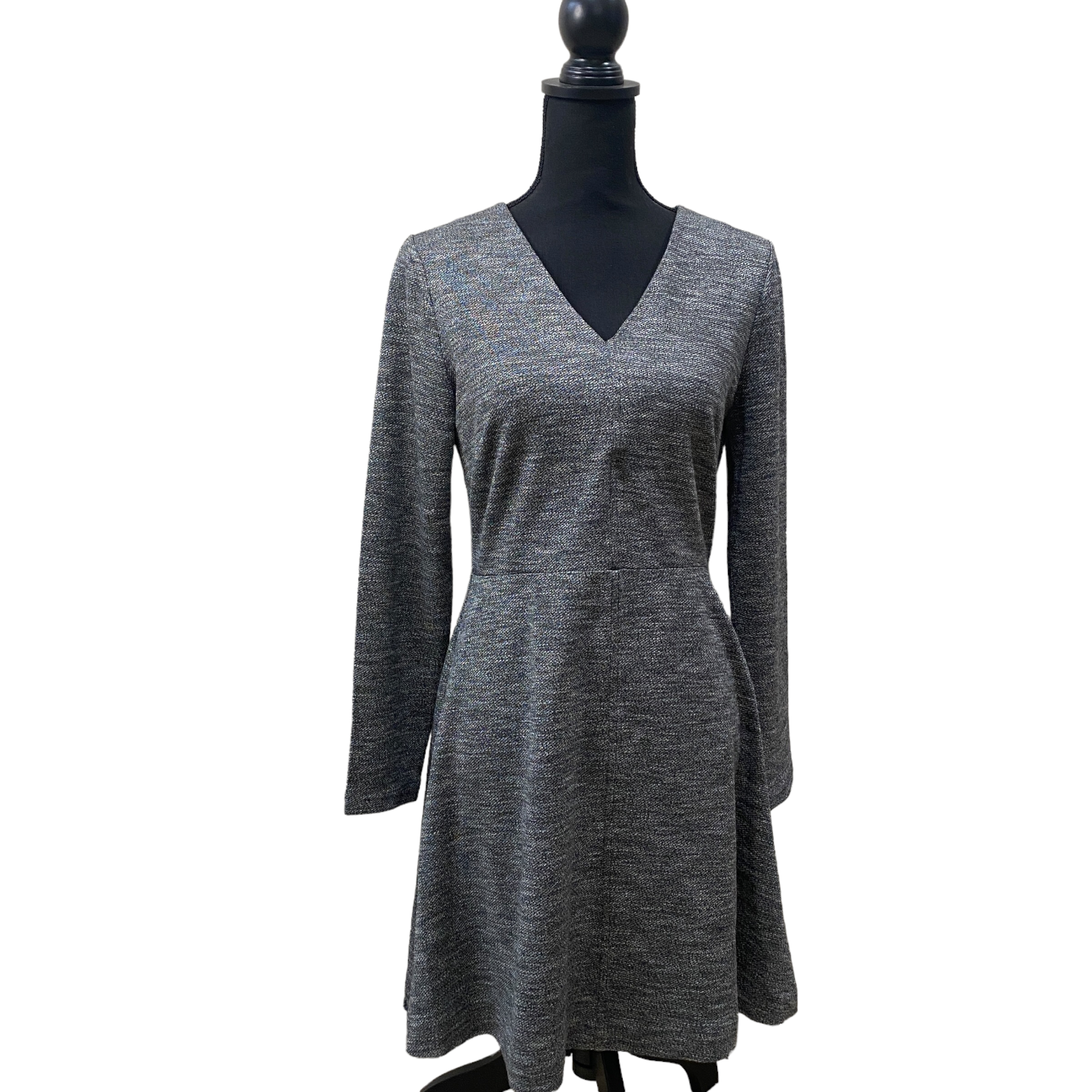 green emerald velvet dress Girls V-Neck Long Sleeves Chiffon Fit Flare Dress 8-9 Y / Wine / Chiffon main image 1